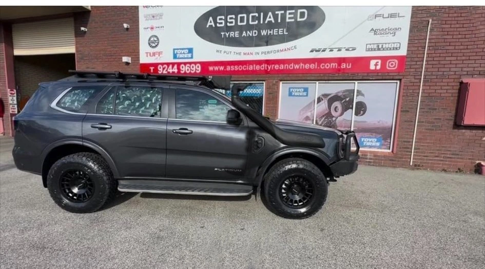 4WD tyres and wheels fitted on a landcruiser